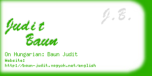 judit baun business card